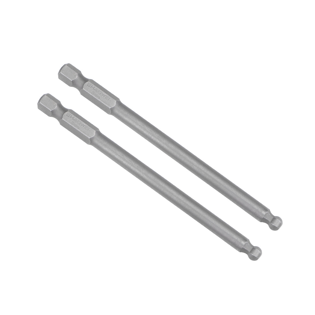 uxcell Uxcell 2stk.Kugelkopf Sechskant Bits 1/4 Zoll Sechskantschaft 3,9 Zoll Länge Magnetische H5 Kopf S2 HRC58 Schraubendreher Bit