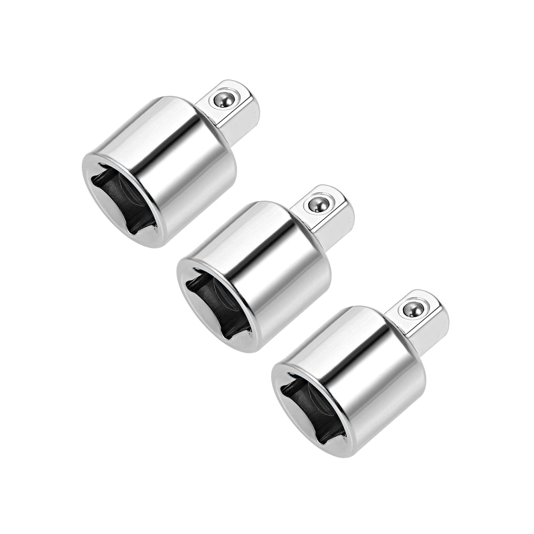 uxcell Uxcell 3Stk Steckdose Adapter 3/8-Zoll F zu 1/4-Zoll M für Ratschenschlüssel Cr-V Stahl 26mm Länge