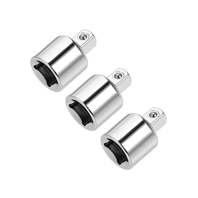 Harfington Uxcell 3Stk Steckdose Adapter 3/8-Zoll F zu 1/4-Zoll M für Ratschenschlüssel Cr-V Stahl 26mm Länge