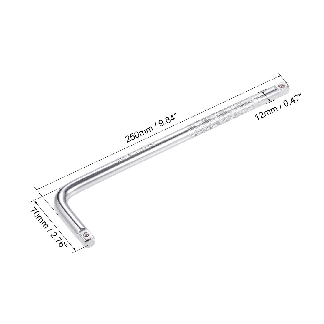 uxcell Uxcell Steckschlüssel L-förmiger Verlängerungsstangenschlüssel, CR-V 3/8"