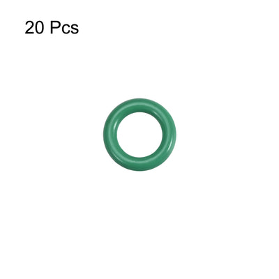 Harfington Uxcell Fluorine Rubber O Rings, 9.5mm OD, 5.7mm Inner Diameter, 1.9mm Width, Seal Gasket Green 20Pcs