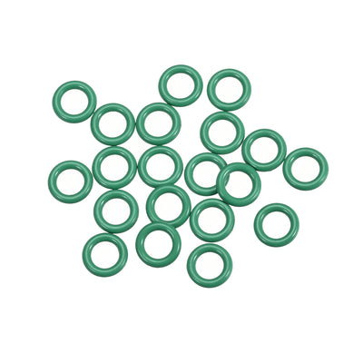 Harfington Uxcell Fluorine Rubber O Rings, 9.5mm OD, 5.7mm Inner Diameter, 1.9mm Width, Seal Gasket Green 20Pcs