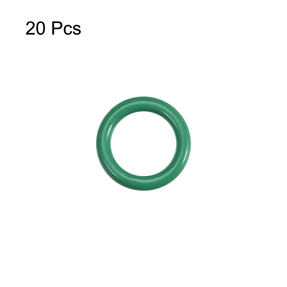 uxcell Uxcell Fluorine Rubber O Rings, 11.5mm OD, 7.7mm Inner Diameter, 1.9mm Width, Seal Gasket Green 20Pcs