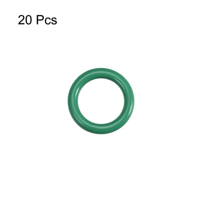 Harfington Uxcell Fluorine Rubber O Rings, 11.5mm OD, 7.7mm Inner Diameter, 1.9mm Width, Seal Gasket Green 20Pcs