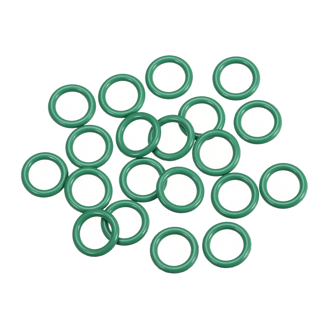 uxcell Uxcell Fluorine Rubber O Rings, 11.5mm OD, 7.7mm Inner Diameter, 1.9mm Width, Seal Gasket Green 20Pcs