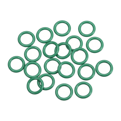 Harfington Uxcell Fluorine Rubber O Rings, 11.5mm OD, 7.7mm Inner Diameter, 1.9mm Width, Seal Gasket Green 20Pcs