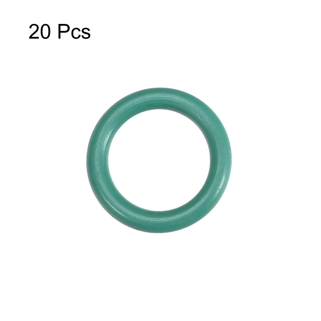 uxcell Uxcell Fluorine Rubber O Rings, 14mm OD, 10.2mm Inner Diameter, 1.9mm Width, Seal Gasket Green 20Pcs