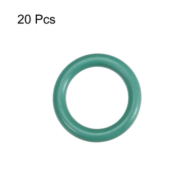 Harfington Uxcell Fluorine Rubber O Rings, 14mm OD, 10.2mm Inner Diameter, 1.9mm Width, Seal Gasket Green 20Pcs