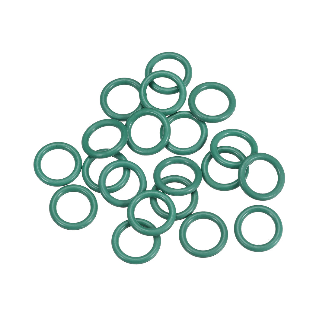 uxcell Uxcell Fluorine Rubber O Rings, 14mm OD, 10.2mm Inner Diameter, 1.9mm Width, Seal Gasket Green 20Pcs