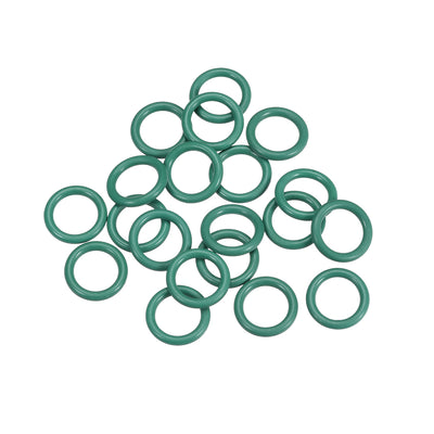 Harfington Uxcell Fluorine Rubber O Rings, 14mm OD, 10.2mm Inner Diameter, 1.9mm Width, Seal Gasket Green 20Pcs