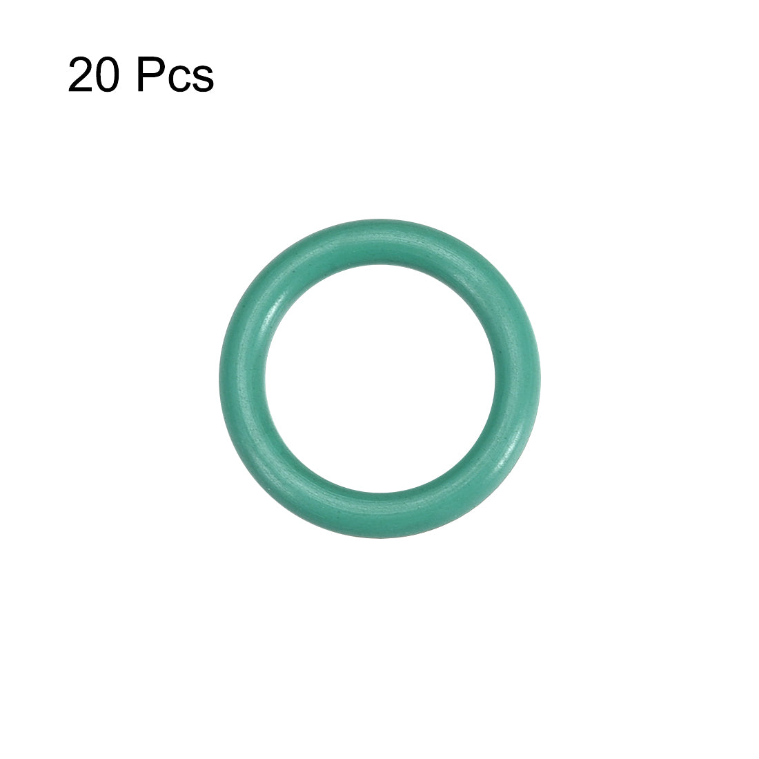 uxcell Uxcell Fluorine Rubber O Rings, 15mm OD, 11.2mm Inner Diameter, 1.9mm Width, Seal Gasket Green 20Pcs