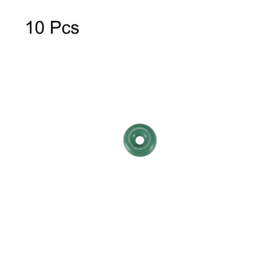 Harfington Uxcell Fluorine Rubber O Rings, 5mm OD, 1mm Inner Diameter, 2mm Width, Seal Gasket Green 10Pcs