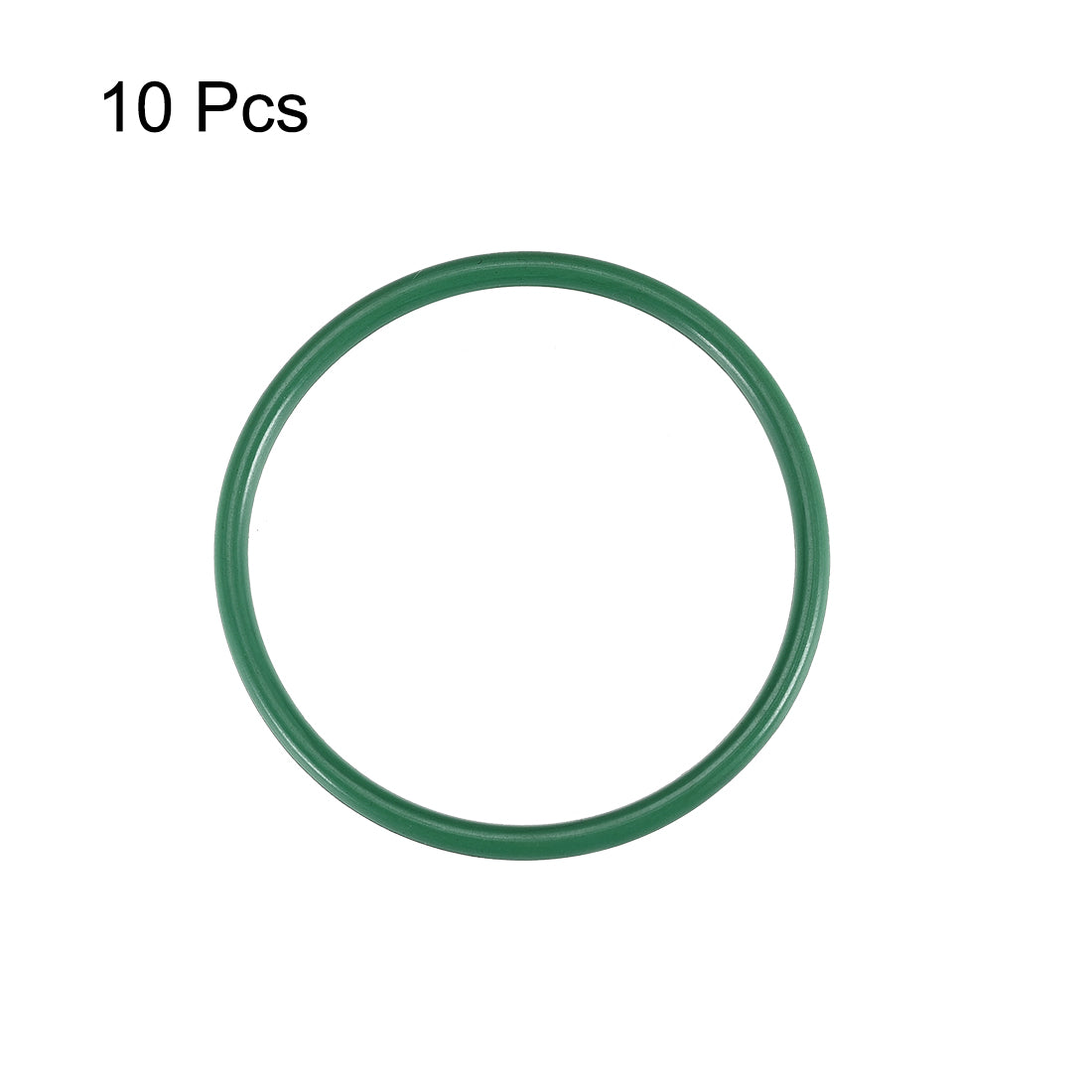 uxcell Uxcell Fluorine Rubber O Rings, 39mm OD, 35mm Inner Diameter, 2mm Width, Seal Gasket Green 10Pcs