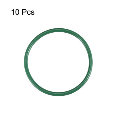 Harfington Uxcell Fluorine Rubber O Rings, 39mm OD, 35mm Inner Diameter, 2mm Width, Seal Gasket Green 10Pcs