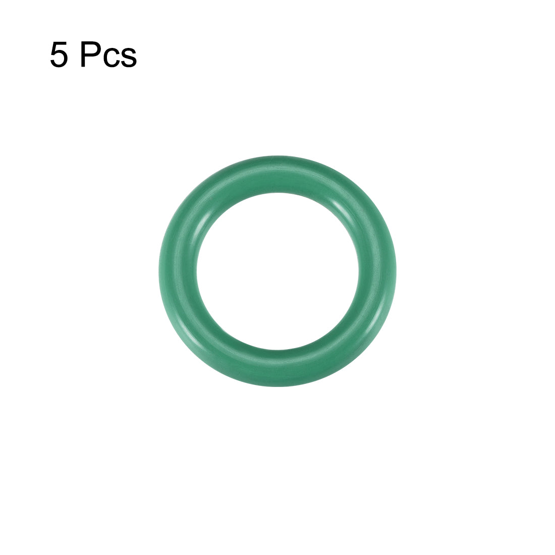 uxcell Uxcell Fluorine Rubber O Rings, 19mm OD, 12mm Inner Diameter, 3.5mm Width, Seal Gasket Green 5Pcs