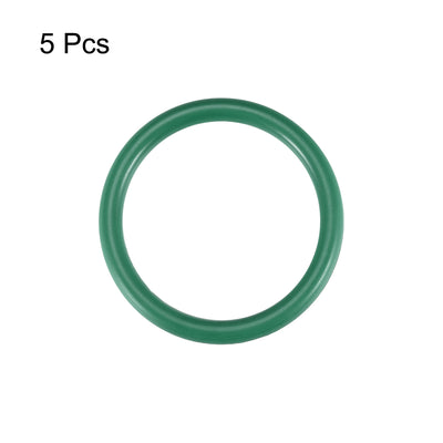 Harfington Uxcell Fluorine Rubber O Rings, 37mm OD, 30mm Inner Diameter, 3.5mm Width, Seal Gasket Green 5Pcs