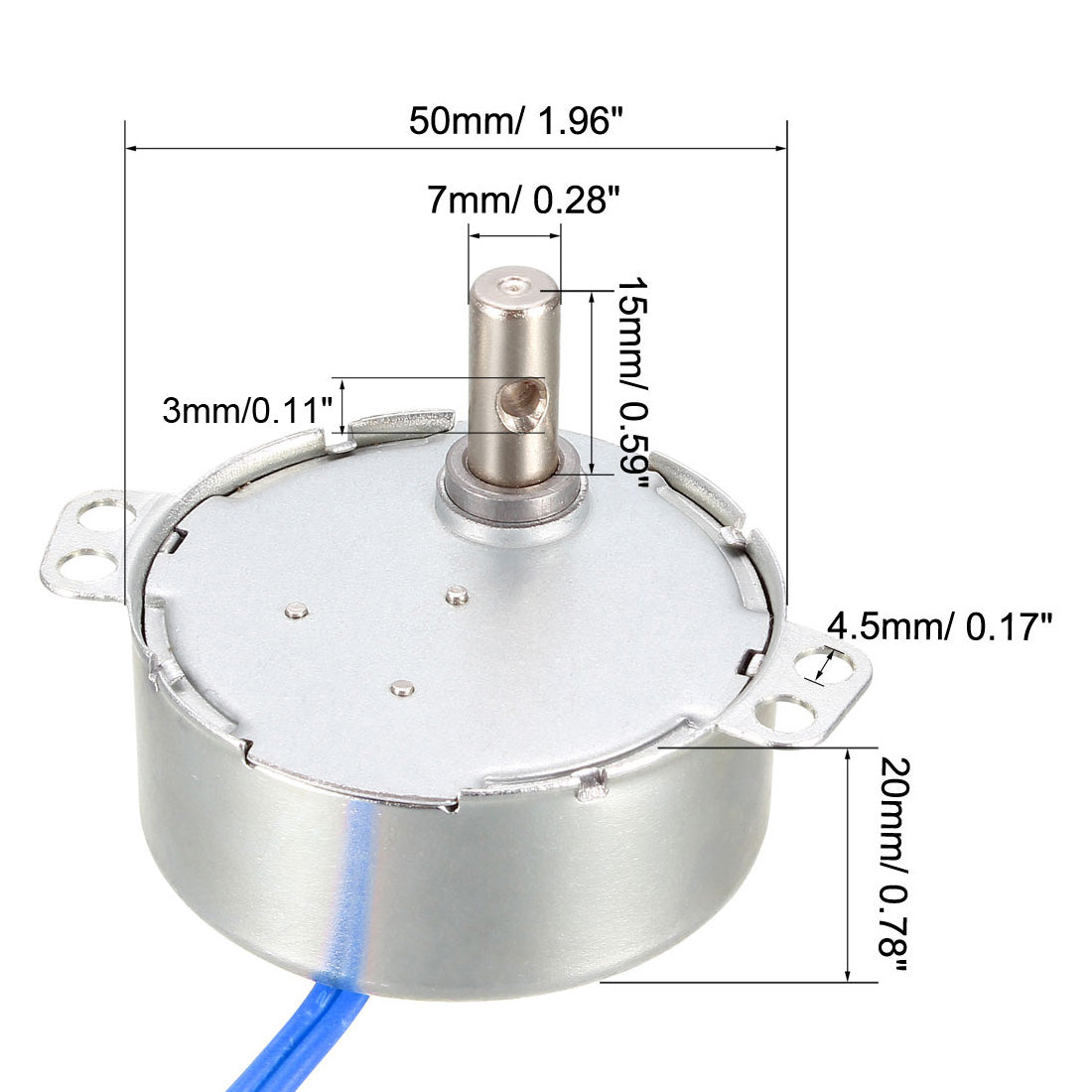 uxcell Uxcell Synchronous Motor AC 100-127V 20-24RPM 50-60Hz CCW/CW 4W Turntable Gear Box for Microwave Oven