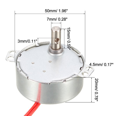 Harfington Uxcell Electric Synchronous Motor AC 12V CCW/CW 4W for Microwave Oven