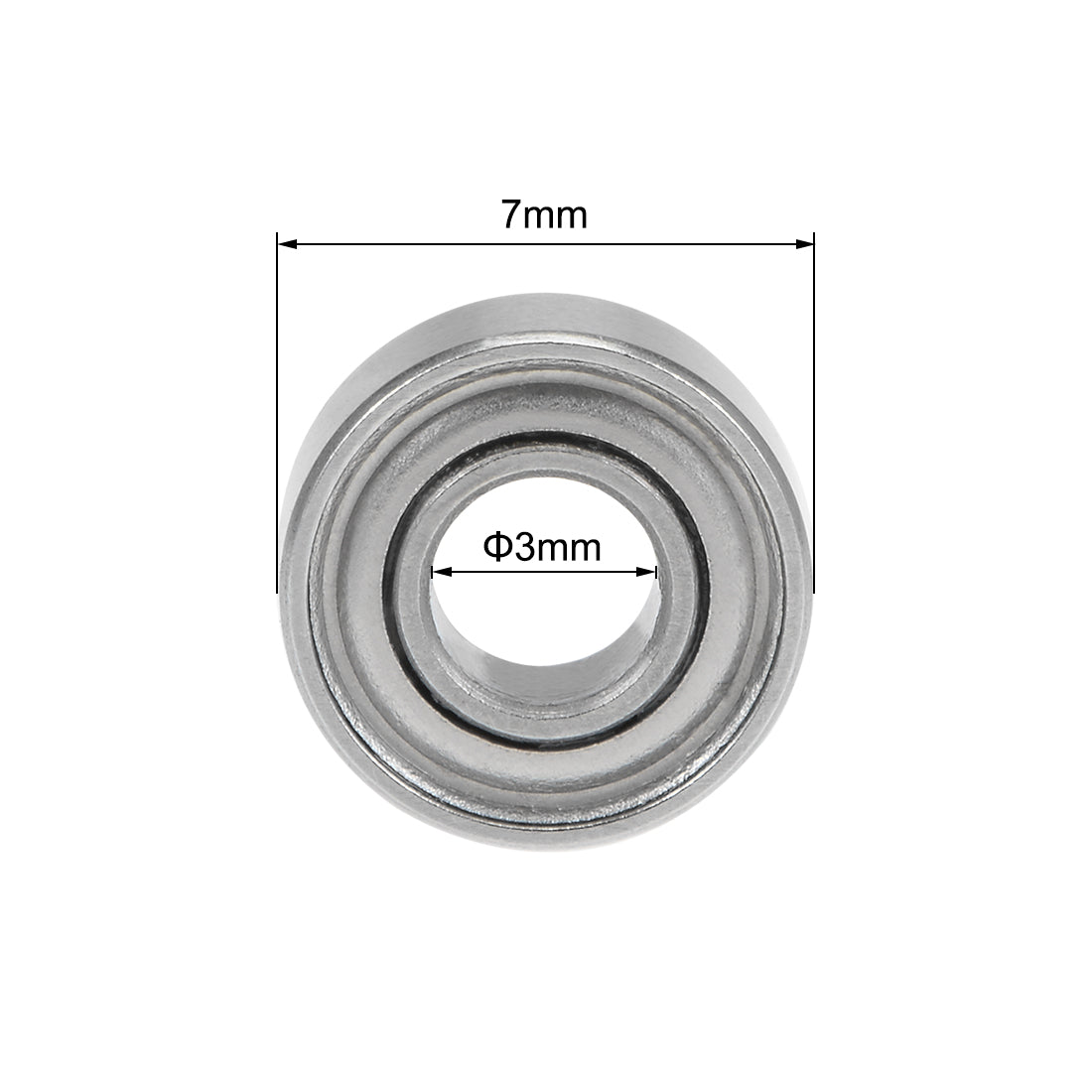 uxcell Uxcell Deep Groove Ball Bearings Metric Double Shield High Carbon Steel Z2 Level