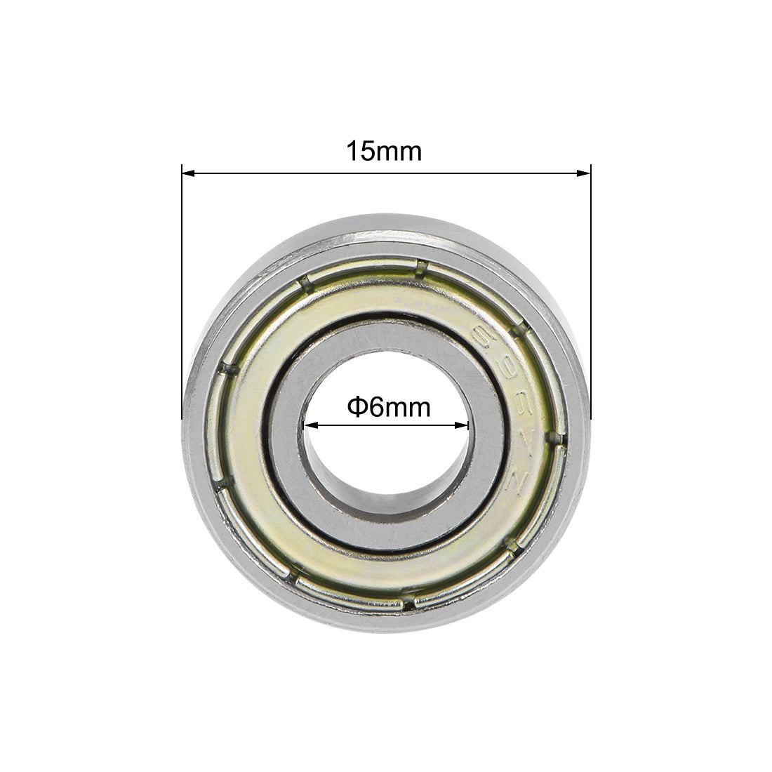 uxcell Uxcell Deep Groove Ball Bearings Metric Double Shielded High Carbon Steel Z2 Level