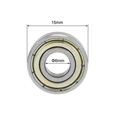 Harfington Uxcell Deep Groove Ball Bearings Metric Double Shielded High Carbon Steel Z2 Level