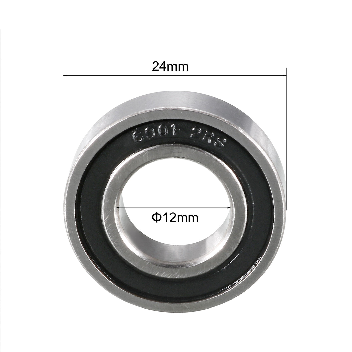 uxcell Uxcell Deep Groove Ball Bearings Metric Double Sealed High Carbon Steel Z2 Level