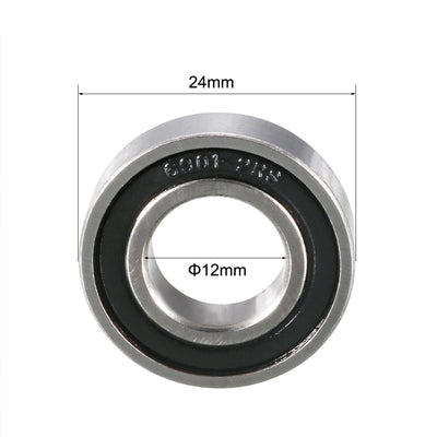 Harfington Uxcell Deep Groove Ball Bearings Metric Double Sealed High Carbon Steel Z2 Level