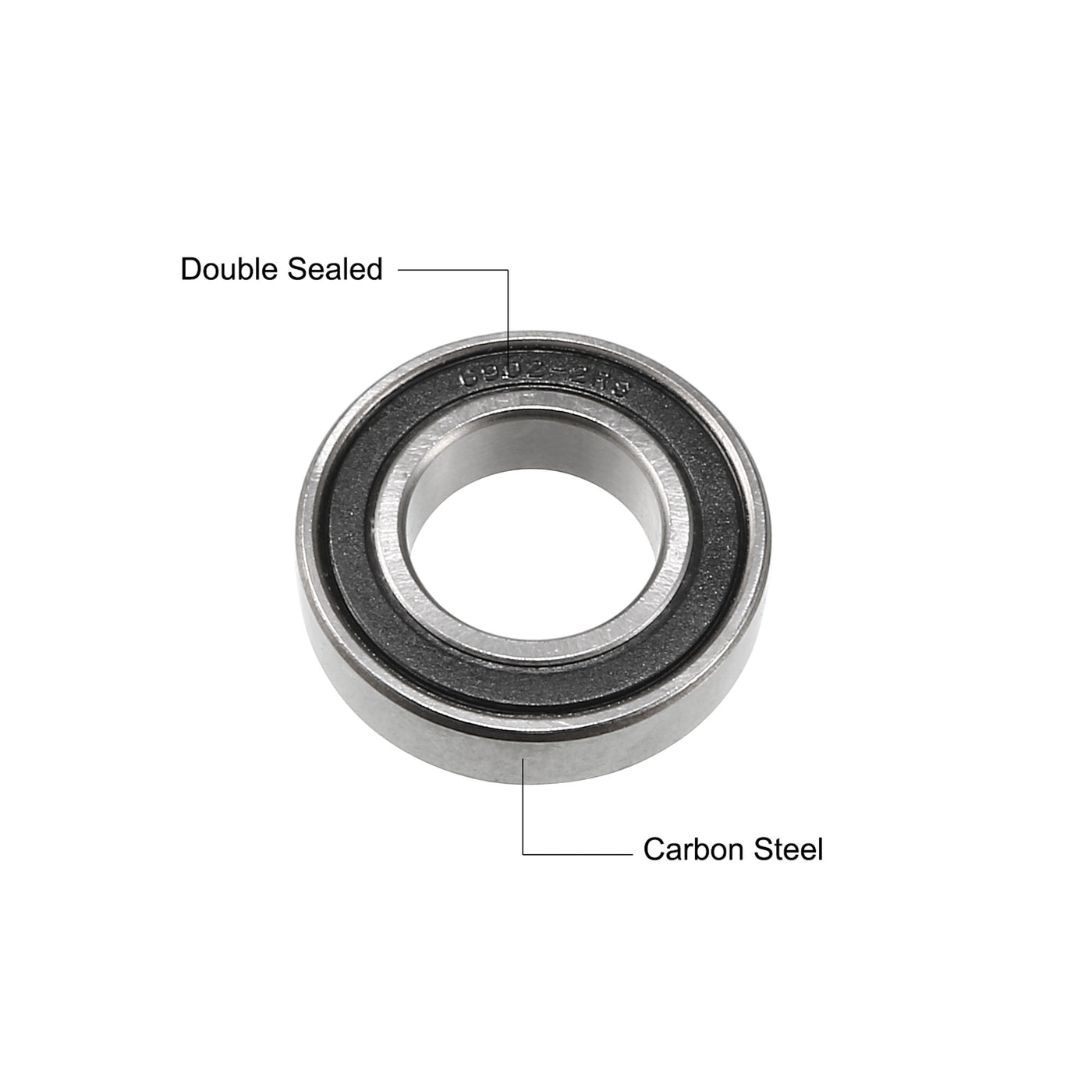 uxcell Uxcell Deep Groove Ball Bearing Metric Double Sealed High Carbon Steel Z2