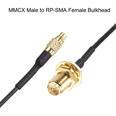 Harfington MMCX Bulkhead,Pigtail Antenna Coaxial Low Loss Cable,RF Coaxial Adapter Connector