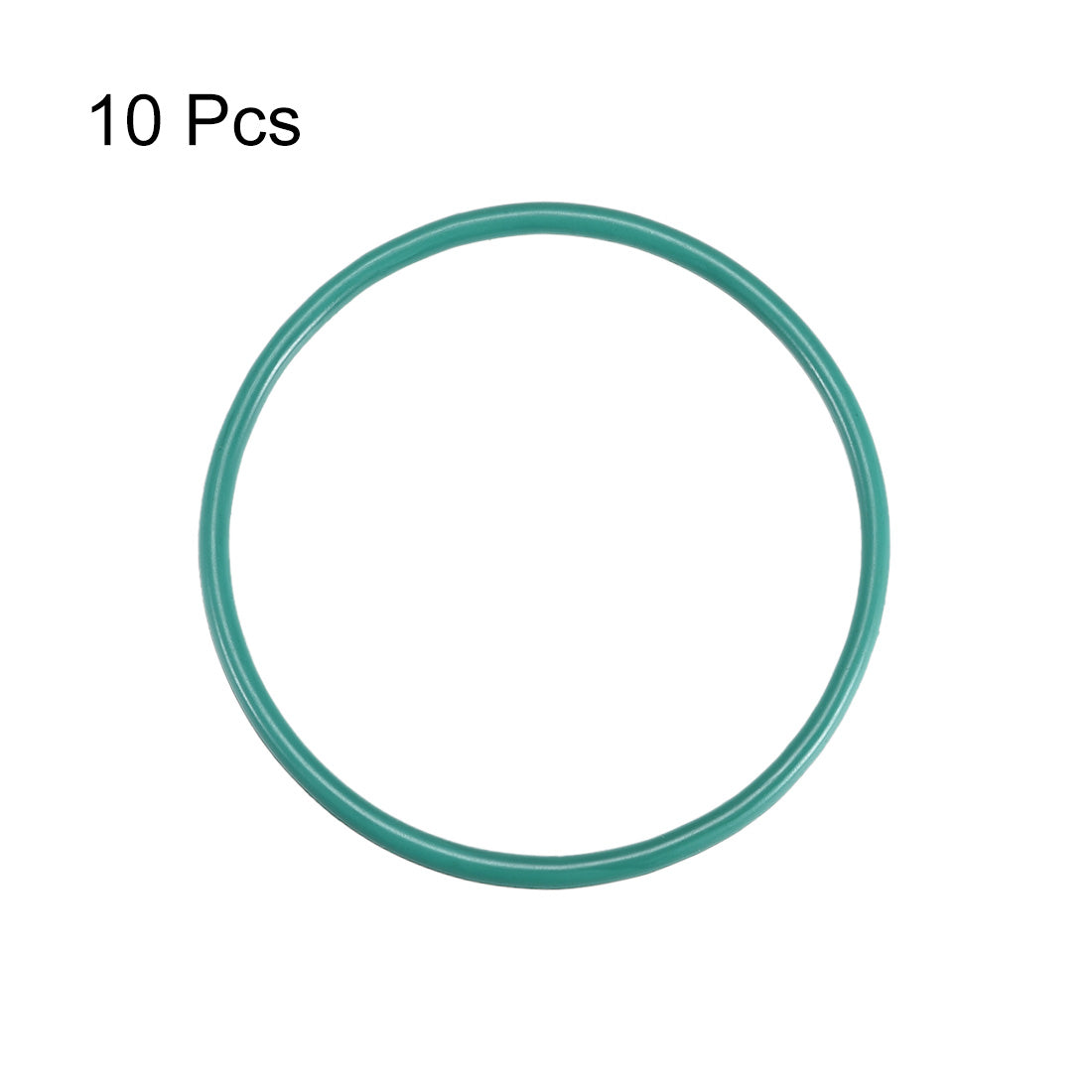 uxcell Uxcell Fluorine Rubber O Rings, 49mm OD, 44.2mm Inner Diameter, 2.4mm Width, Seal Gasket Green 10Pcs