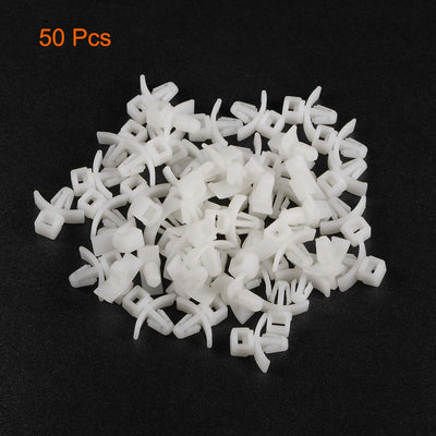 Harfington Uxcell Cable Tie Base Saddle Type Mount Wire Holder Permanently Anchor To Wall Desk 15.5x15x6.5mm White 50pcs