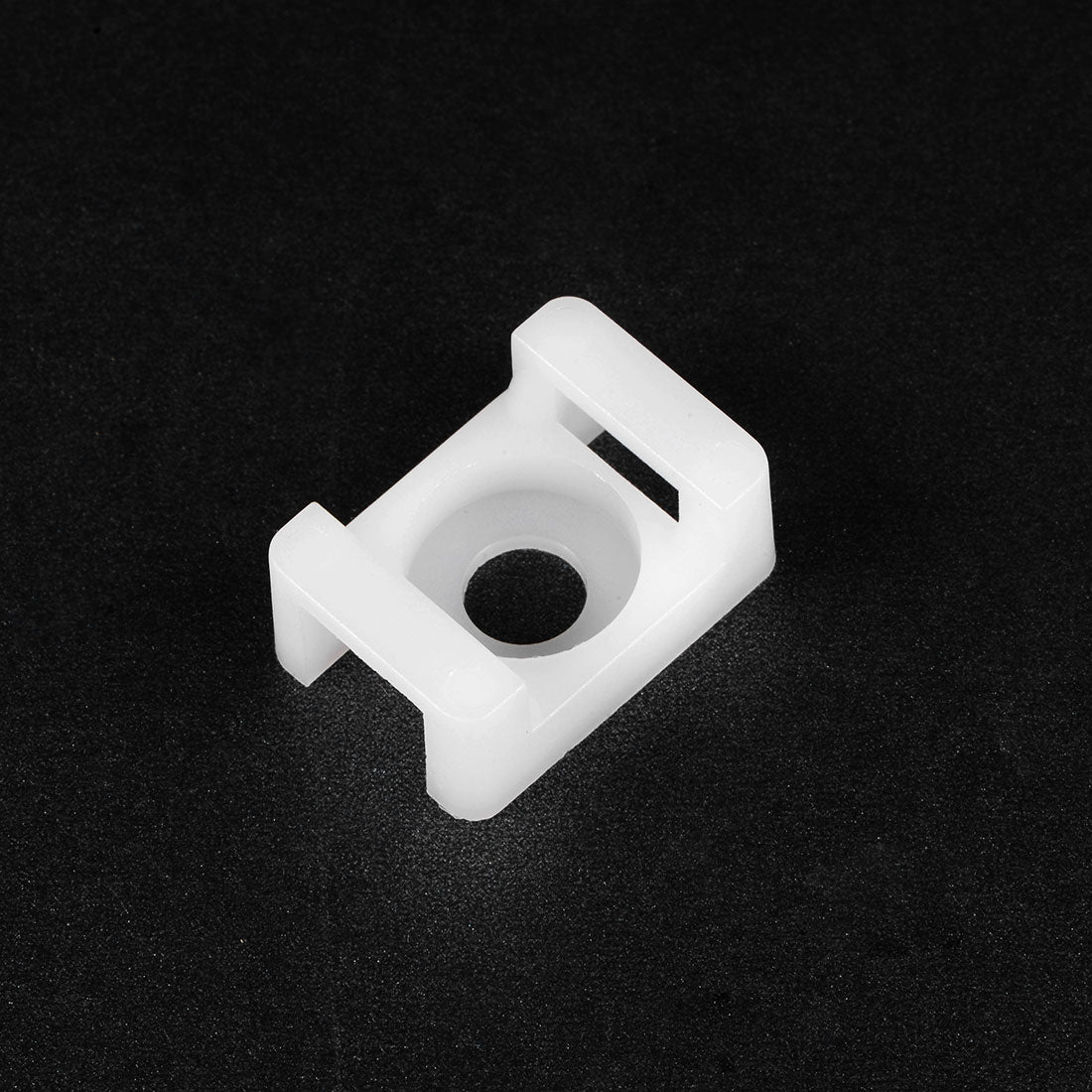 uxcell Uxcell Cable Tie Base Saddle Type Mount Wire Holder Permanently Anchor To Wall Desk 23x16x10mm White 100pcs