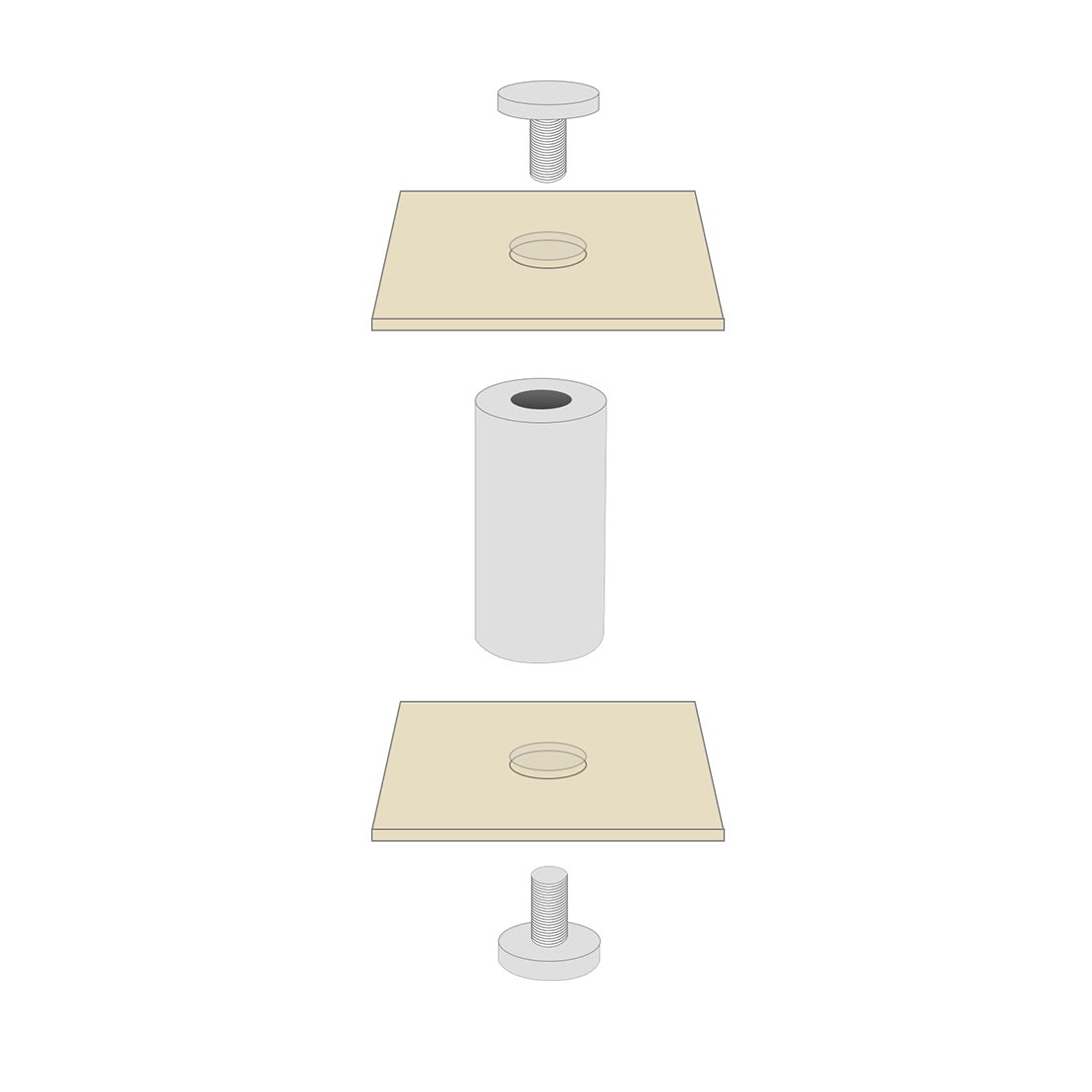 uxcell Uxcell 6Stk 1/2 Durchmesser x 1-7/16"(12x37mm) Doppelkopf Abstandsschrauben Wandhalterung Schilderhalter Acrylglasnägel