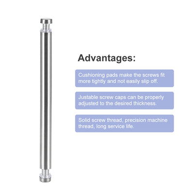 Harfington Uxcell 8 Stück Doppelkopf Abstandsschrauben Werbung Schraube Halter Acrylglasnägel 1/2 Dmr. x 6-1/16"(12x154mm)