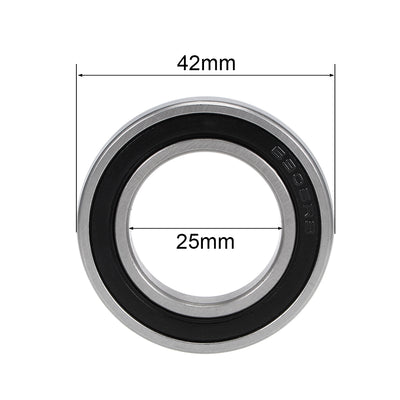 Harfington Uxcell Deep Groove Ball Bearings Metric Double Seal High Carbon Steel Z2