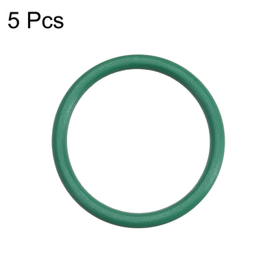 Harfington Uxcell Fluorine Rubber O Rings, 16mm OD, 13mm Inner Diameter, 1.5mm Width, Seal Gasket Green 5Pcs