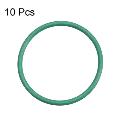 Harfington Uxcell Fluorine Rubber O Rings, 33mm OD, 30mm Inner Diameter, 1.5mm Width, Seal Gasket Green 10Pcs