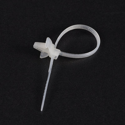 Harfington Uxcell Cable Zip Ties 6 Inch Push Mount Winged Nylon Wire Cord Strap White 200pcs