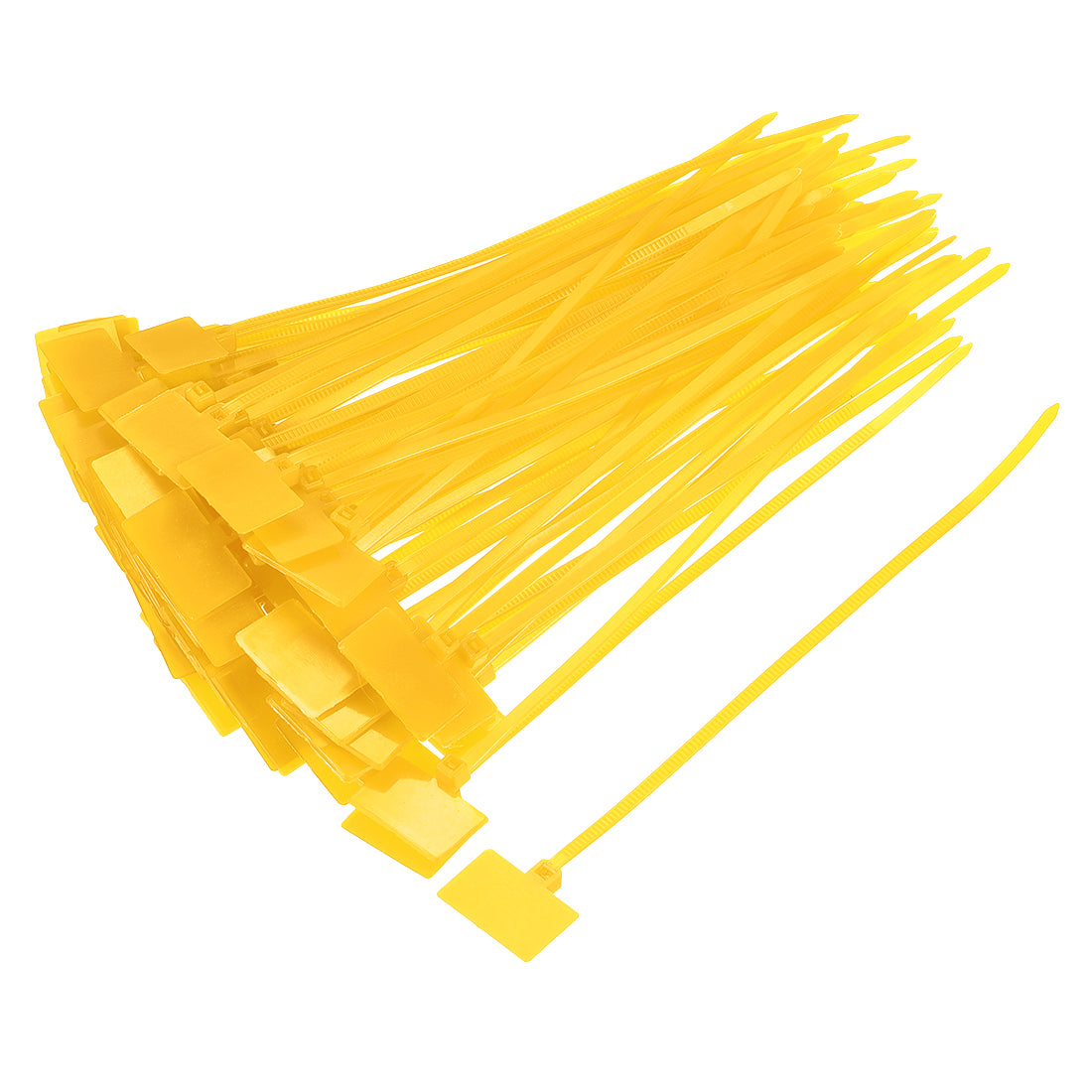 uxcell Uxcell Cable Zip Ties 6 Inch Label Tag Mark Self-Locking Nylon Wire Strap Yellow 120pcs