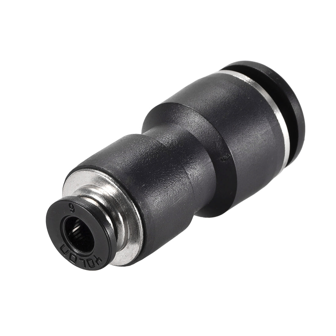 uxcell Uxcell Plastic Straight Union Push to Connect Tube Fitting 12mm-6mm OD Push Fit Lock