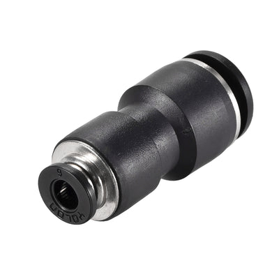 Harfington Uxcell Plastic Straight Union Push to Connect Tube Fitting 12mm-6mm OD Push Fit Lock