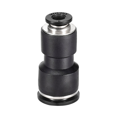 Harfington Uxcell Plastic Straight Union Push to Connect Tube Fitting 12mm-6mm OD Push Fit Lock