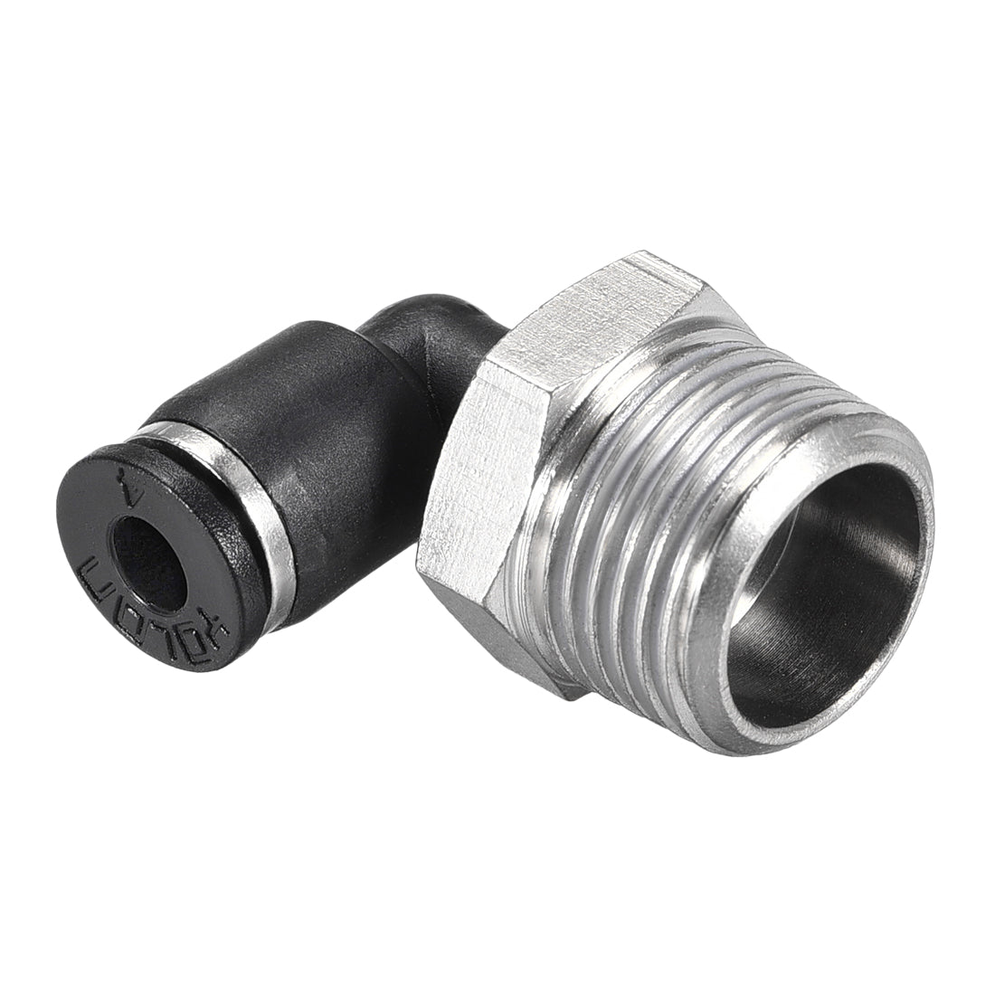 uxcell Uxcell Push to Connect Tube Fitting Male Elbow 4mm Tube OD x 3/8 NPT Thread Pneumatic Air Push Fit Lock Fitting