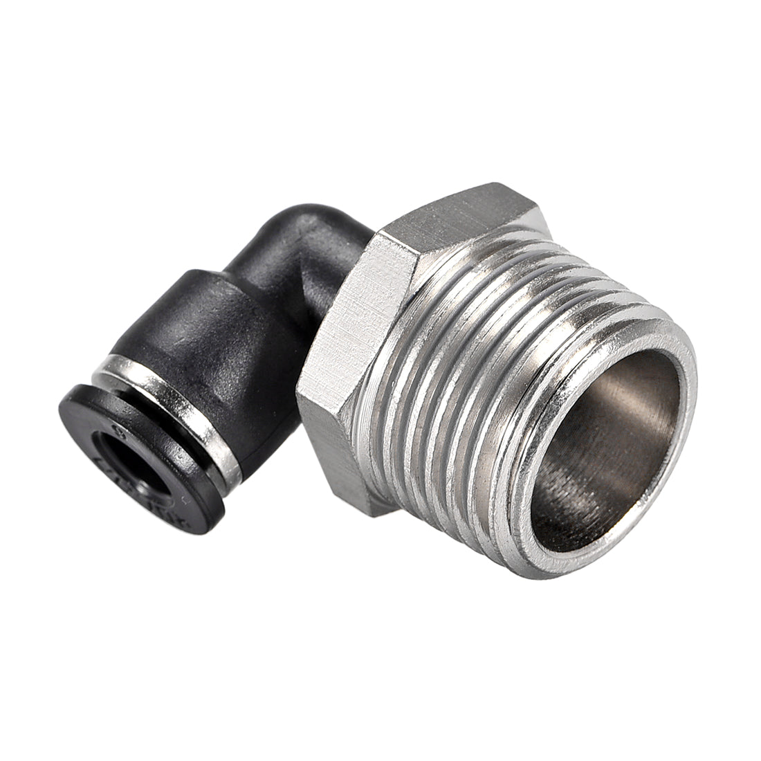 uxcell Uxcell Push to Connect Tube Fitting Male Elbow 6mm Tube OD x 1/2 NPT Thread Pneumatic Air Push Fit Lock Fitting