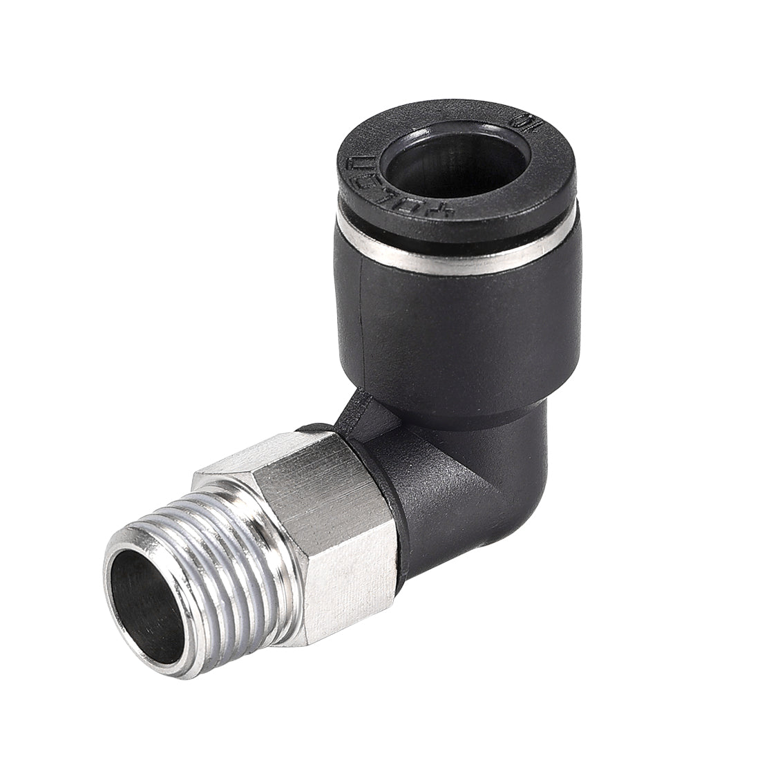 uxcell Uxcell Push to Connect Tube Fitting Male Elbow 10mm Tube OD x 1/4 NPT Thread Pneumatic Air Push Fit Lock Fitting