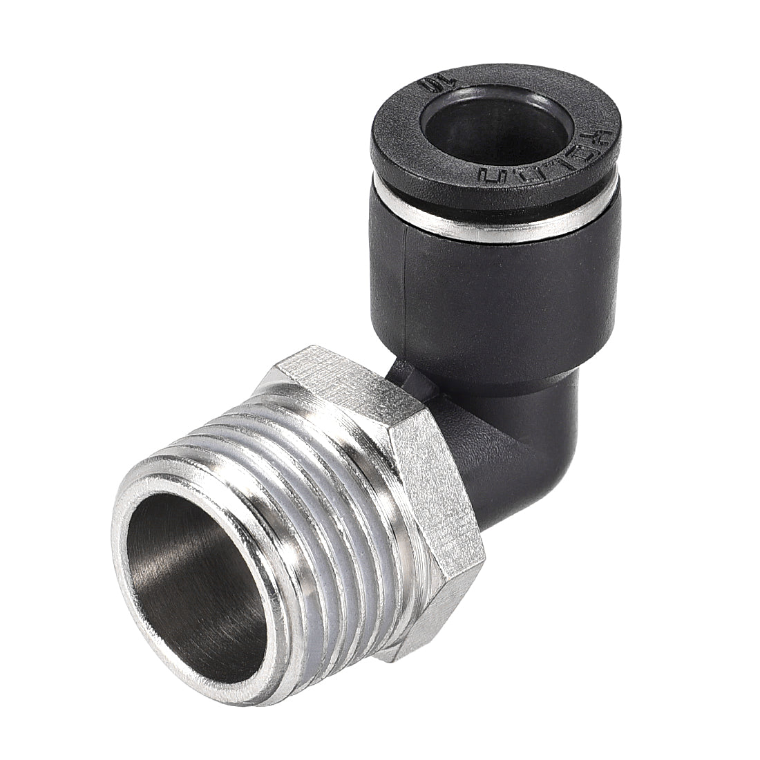 uxcell Uxcell Push to Connect Tube Fitting Male Elbow 10mm Tube OD x 1/2 NPT Thread Pneumatic Air Push Fit Lock Fitting