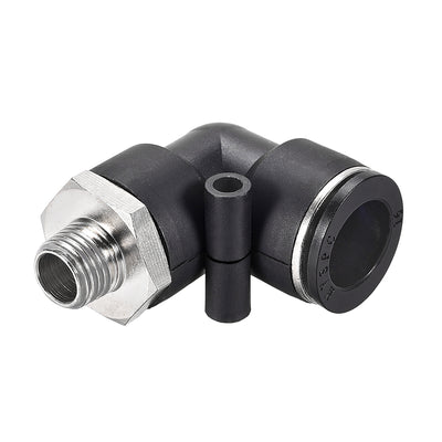 Harfington Uxcell Push to Connect Tube Fitting Male Elbow 16mm Tube OD x 1/4 NPT Thread Pneumatic Air Push Fit Lock Fitting