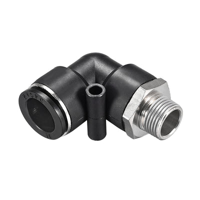 Harfington Uxcell Push to Connect Tube Fitting Male Elbow 16mm Tube OD x 3/8 NPT Thread Pneumatic Air Push Fit Lock Fitting