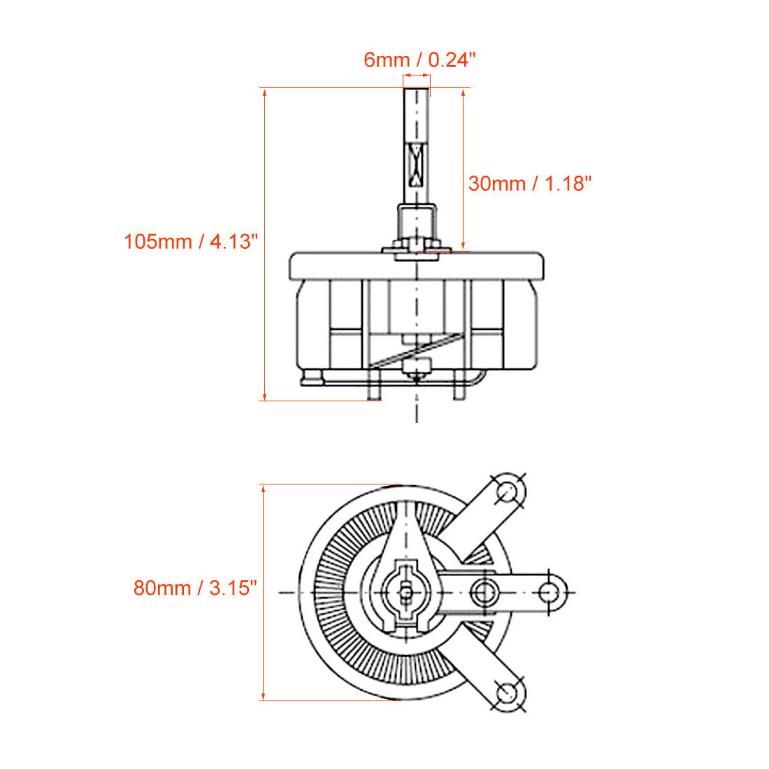 uxcell Uxcell 150W 1K Ohm Wirewound Ceramic Potentiometer Variable Rheostat Resistor With Knob