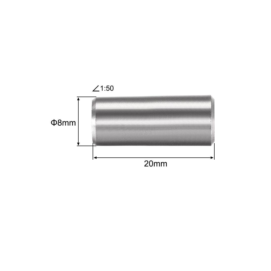 Harfington 304 Stainless Steel Silver Tone Taper Pin